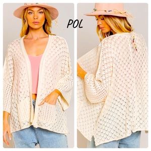 POL Relaxed Fit Cardigan with Pockets